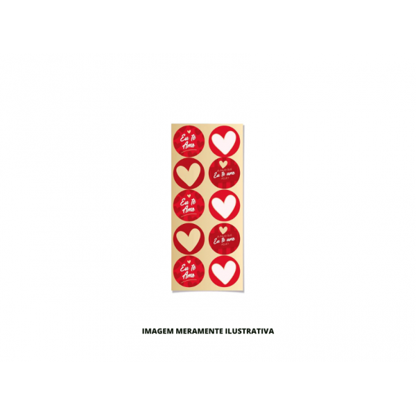 ADESIVO - CROMUS - REDONDO TE AMO HOJE 10x23 - PCT10